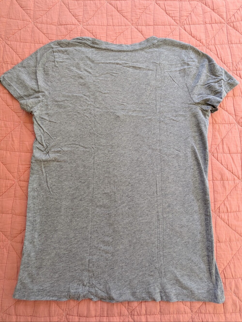 J Crew Featherweight Slim Cotton V-Neck Tee in Heather Gray - Picture 3 of 5